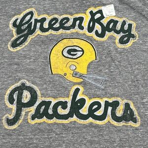 Green Bay Packers Shirt Women's 2X Gray Green Retro‎ Sport 3/4 Sleeve  NEW